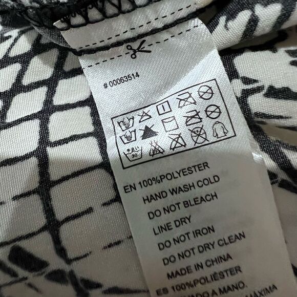 Forever 21 Open Back Asymmetrical Maxi Dress black white size small - Picture 13 of 13